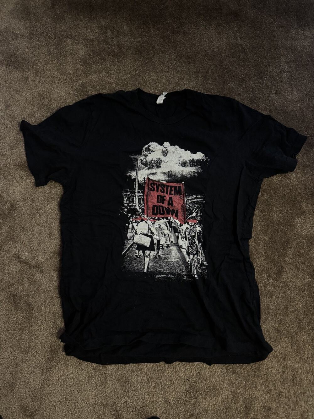 System Of A Down Shirt Mens XL (Fits like small/medium) Banner March Graphic Tee